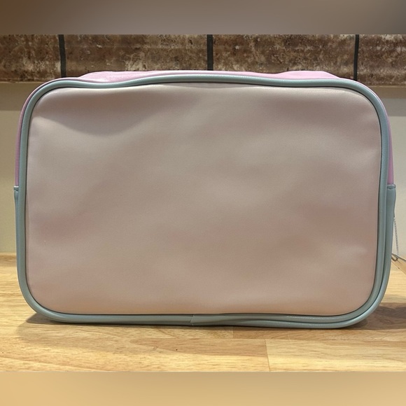NWTS Gloss & Glo TRAVEL  Cosmetic Bag. Light Pink With Colorful Block Letters. - Picture 2 of 4